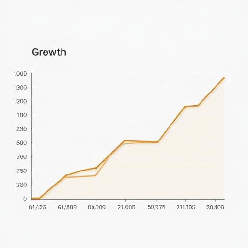 Growth & compounding visualization example showing Line with Projection