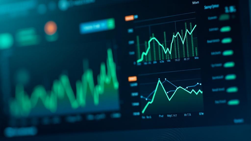 Clean business dashboard showing multi-series market indicators with YoY and MoM callouts, featuring economic data trends and growth analysis in accessible colors